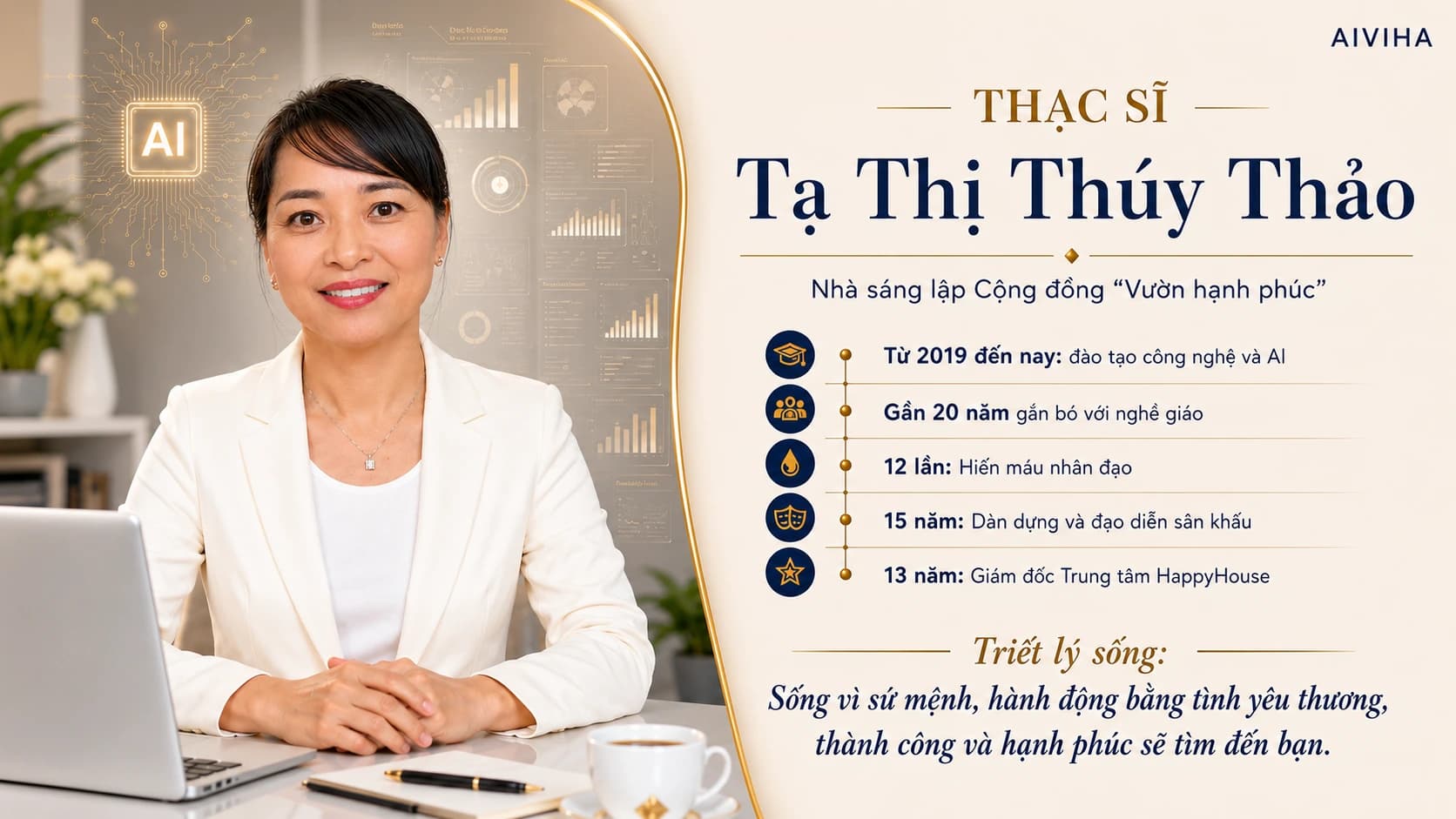 ThS. Tạ Thị Thúy Thảo — Chuyên gia đào tạo & Người đồng hành chuyên môn tại AIVIHA